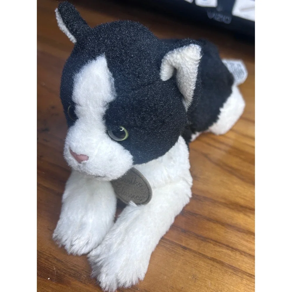 Russ Berrie‎ Yomiko Classics rare tuxedo Cat Plush 12 in Black White vintage Y2K
